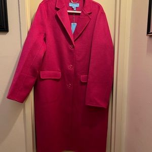 NWT Draper James Woods coat in fuchsia